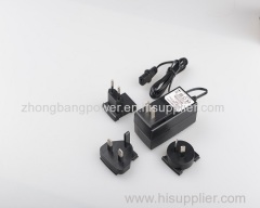 Interchangeable wall power adaptor/30W plug adaptor with Certificate CB/FCC/CE/UL