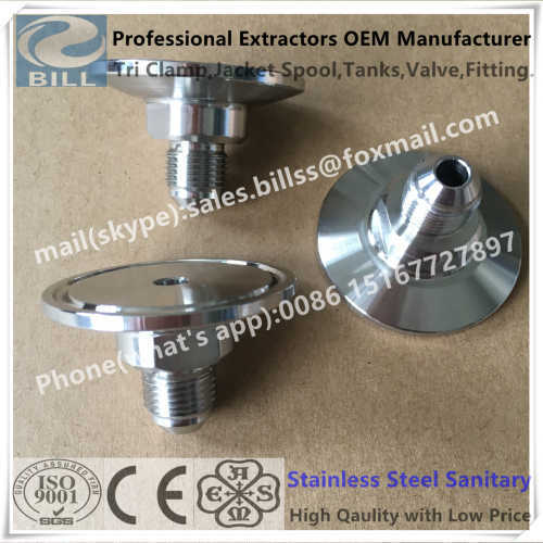 Stainless Steel Tri Clamp to NPT male threaded parts