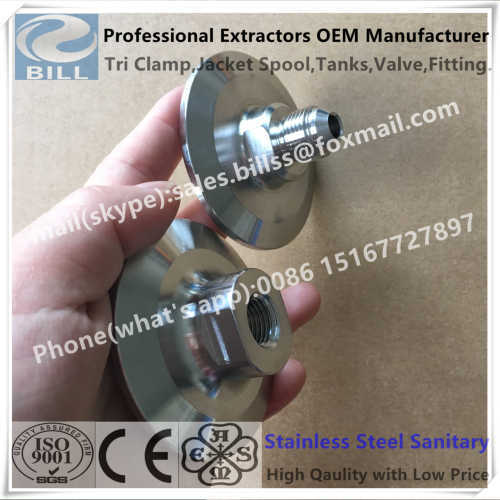 Sanitary Stainless Steel Tri Clamp to male female npt threaded flare parts