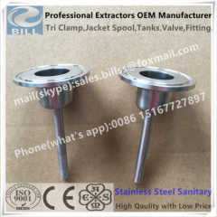 Sanitary Stainless Steel Tri Clamped Long Type Tee with mirror polished finished