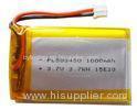 Custom Li Polymer Rechargeable Battery / Li Poly Battery Pack 1000mAh For Fishing Equipment