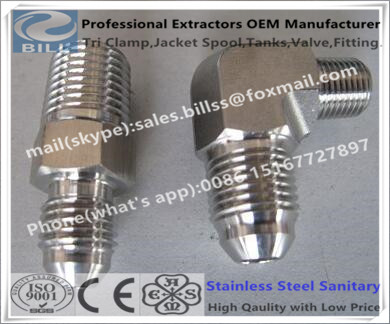 Stainless Steel Hydraulic Hex male to male nipple Threaded