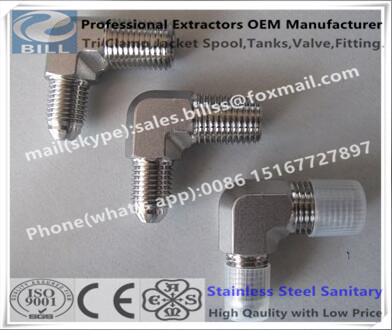 Stainless Steel Hydraulic Fittings BSP threaded 90 degree male elbow