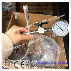 Stainless Steel pressure instrument Meter with hydraulic teflon hose fittings