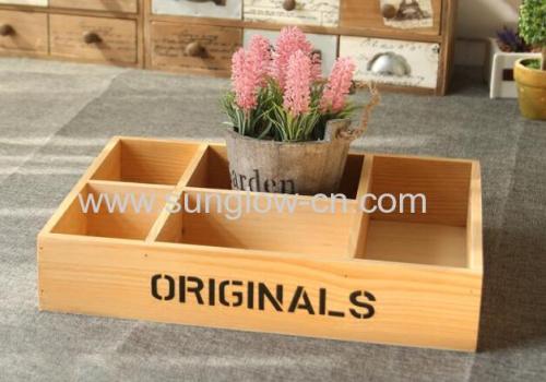 Wooden Tray With 5 Cells