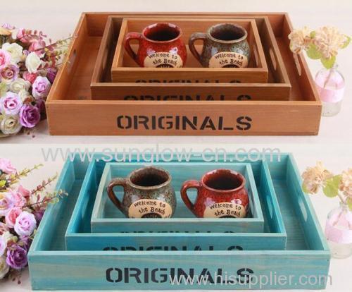 3 Sizes Wooden Trays