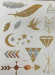 gold metallic temporary tattoo sticker