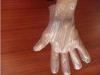 Clear HDPE / PE / Polyethylene Disposable Gloves For Hair Dyeing Smooth Surface