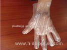 Clear HDPE / PE / Polyethylene Disposable Gloves For Hair Dyeing Smooth Surface