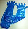 Blue Elastic Cuff PE Disposable Arm Length Animals Insemination Gloves For Cattle / Horse