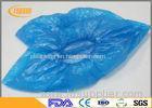 Blue Anti Slip Shoe Protector Covers / Disposable Clean Room Shoe Covers For Home