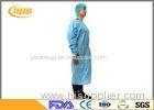 Blue PP Nonwoven Surgical Disposable Medical Gowns With Kniting Cuff