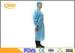 Blue PP Nonwoven Surgical Disposable Medical Gowns With Kniting Cuff