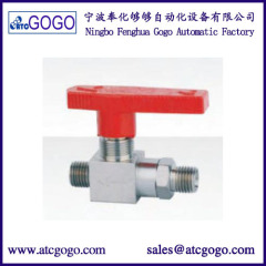 2 npt solid modulating high pressure ball valve 100 to 420bar carbon stainless steel brass DN 12mm