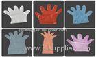 Embossed Smooth Surface Disposable PE Gloves For Restaurant / Hotel / Household