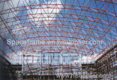 Low cost steel structure building space frame roof system