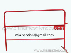 Reflective stripe safety movable barrier fence red crowd control barrier construction use pedestrian fence
