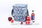 Women Flowers Printed Cooler Bags / Insulated Beach Cooler Bags Zipper