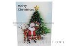 Christmas Design Lenticular Gift Cards 3D Effect Customised 12x17cm Fold