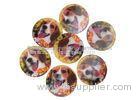 PET / PP Lovely Animal Image Sticker 3d Lenticular Printing Adhesive For Kids