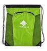 Childrens Green Polyester Drawstring Bag Backpack Custom Pull String Bags