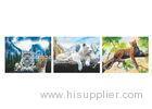 Wild Animal Flip Effect 3D Lenticular Printing Services PET/PP Lenticular Picture