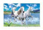 Runnig Horse 3D Lenticular Pictures For House Decorative 0.6mmPET