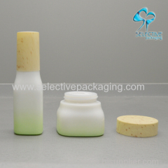 empty cosmetic opal square glass bottle with wtp lid