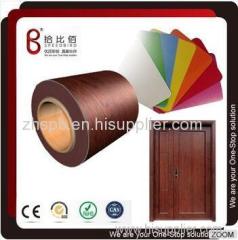 Zhspb Superior Quality Wood Design Laminated PVC Sheet for Fireproof Door Panel