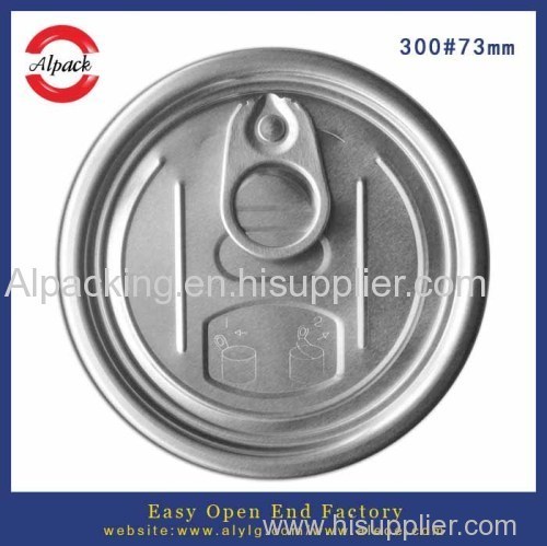 300 aluminum easy open end canned fruit