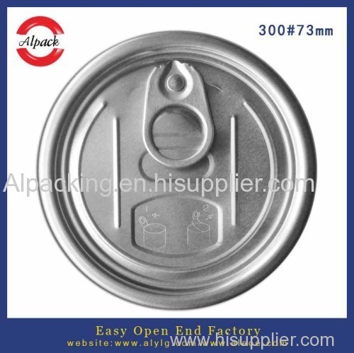 Aluminum easy open end canned food