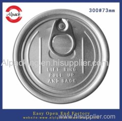 300 aluminum easy open end canned fruit