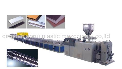 PVC PP PE Wooden Plastic Profile Production Line wood Composite Plastic Skirting Board Extruder