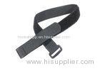 25mm * 450mm Nylon Hook And Loop Straps Wide Cable Ties With Buckle Black Color