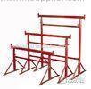 Painted Adjustable Steel Trestles / Industrial Builders Trestles For Construction