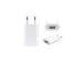 15A 220V White Iphone Standard European Plug Adapter ABS Material