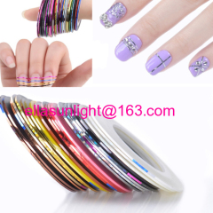 Nail Glitter Laser Gold Silver Striping Tape