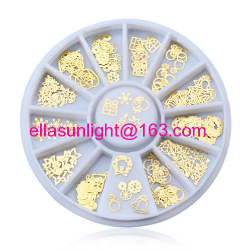 Gold Metal Stickers nail studs