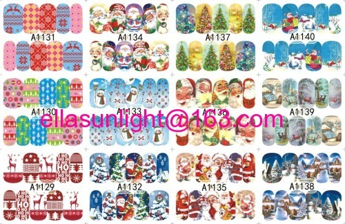 Christmas water decals nail sticker