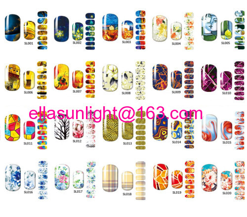 customer design 3D water decals nail sticker