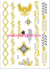 metallic temporary tattoo sticker