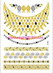 metallic temporary tattoo sticker