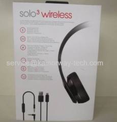 New Beats by Dr.Dre Beats Solo3 Wireless Portable Over Ear Headband Headphones Black