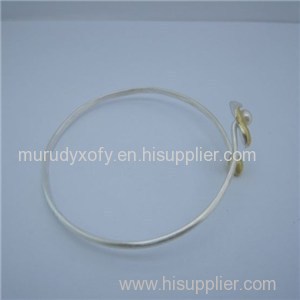 Lotus Pearl Silver Open Bangles SSB002