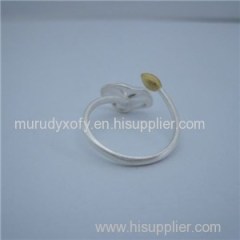 Lotus Flower Freshwater Pearl Wedding Rings Accessory SSR023