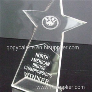 Hot Sale Acrylic Trophy With Logo Engrave