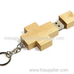 Cross Shape Wood USB Flash Drives