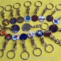 Promotion Silver Trolley Token Keychains