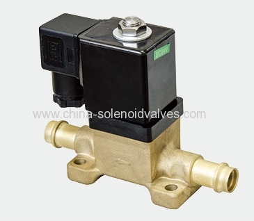 piston type solenoid valve for compressed air or gas