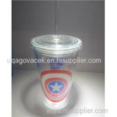 Wholesale 16OZ AS Material Double Wall Plastic Tumbler With Straw DIY Welcome